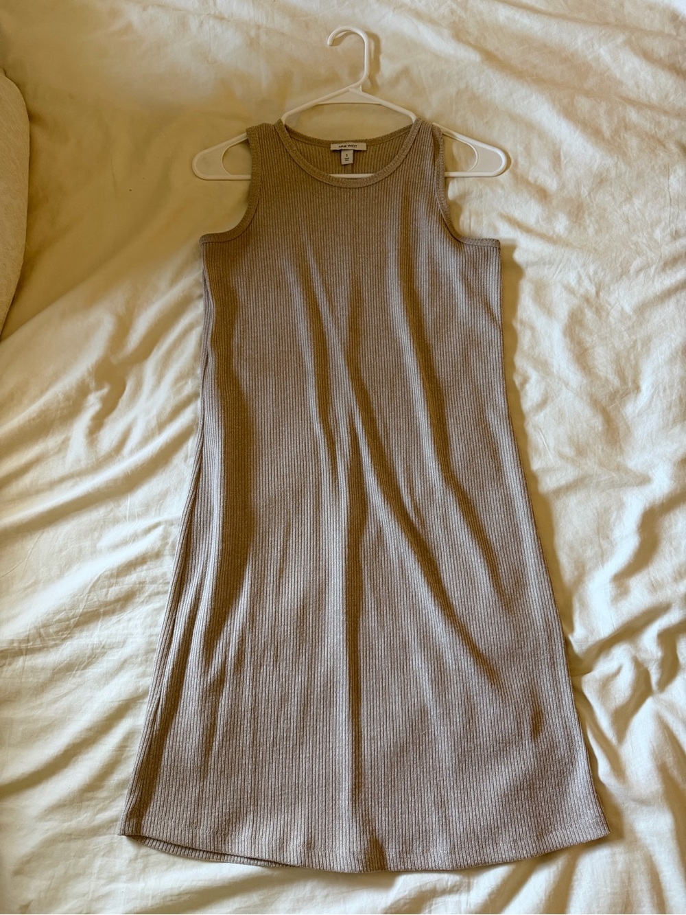 Nine West Beige Ribbed Dress